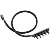 PC de 5 Puertos PWM de 4 Pines CPU Adaptador del Cubo Divisor Adaptador Cable Trenzado 1 Hembra a 5 Macho
